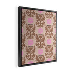 CELIE FLOWER PATCH Inspired by PANTONE 17 1230 Mocha Mousse Framed Canvas Print Gallery Image 2