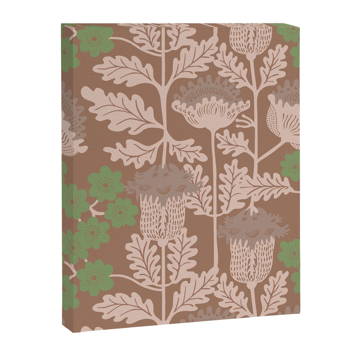 CELIE GARDEN  Inspired by PANTONE 17 1230 Mocha Mousse Canvas Print Gallery Image 1