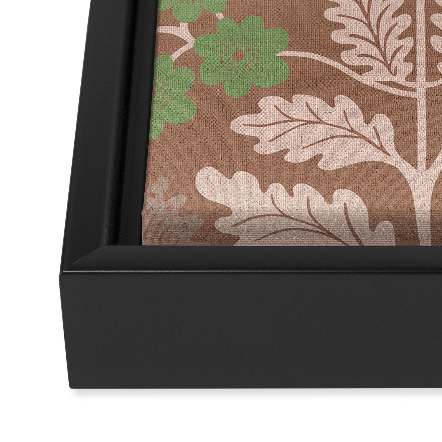 CELIE GARDEN  Inspired by PANTONE 17 1230 Mocha Mousse Framed Canvas Print Gallery Image 3