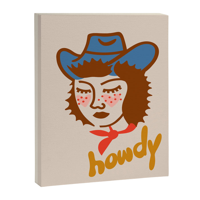 COWGIRL HOWDY Canvas Print Gallery Image 1