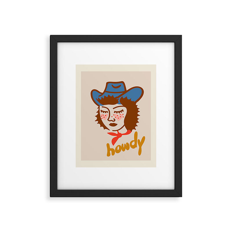 COWGIRL HOWDY Framed Art Print Gallery Image 5