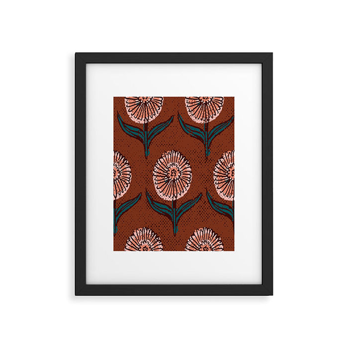 DAHLIA FLOWER Framed Art Print Gallery Image 1