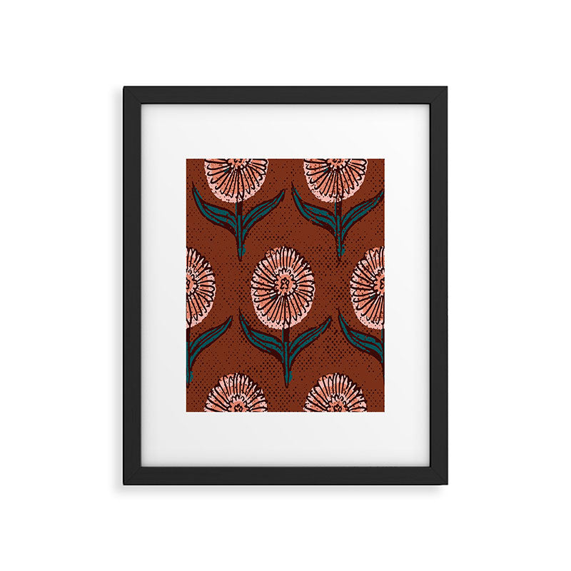 DAHLIA FLOWER Framed Art Print Gallery Image 4