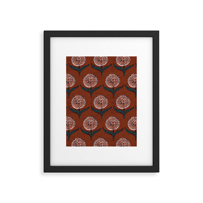 DAHLIA FLOWER Framed Art Print Gallery Image 1