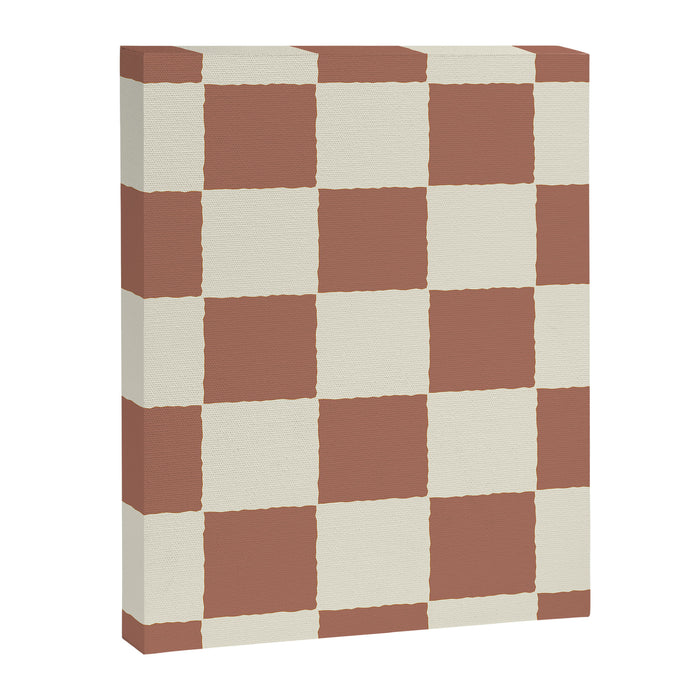 DESERT CHECKER CLAY Canvas Print Gallery Image 1