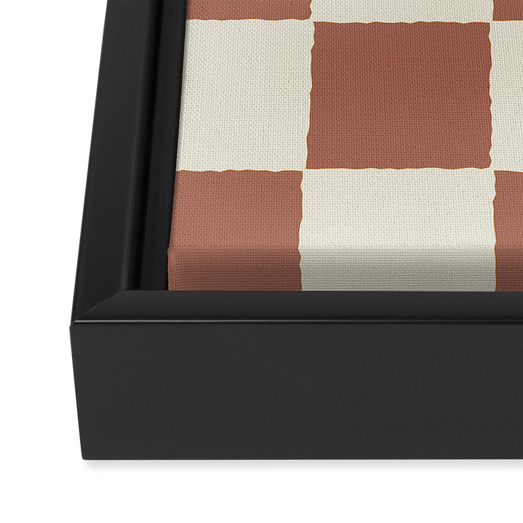 DESERT CHECKER CLAY Framed Canvas Print Gallery Image 3