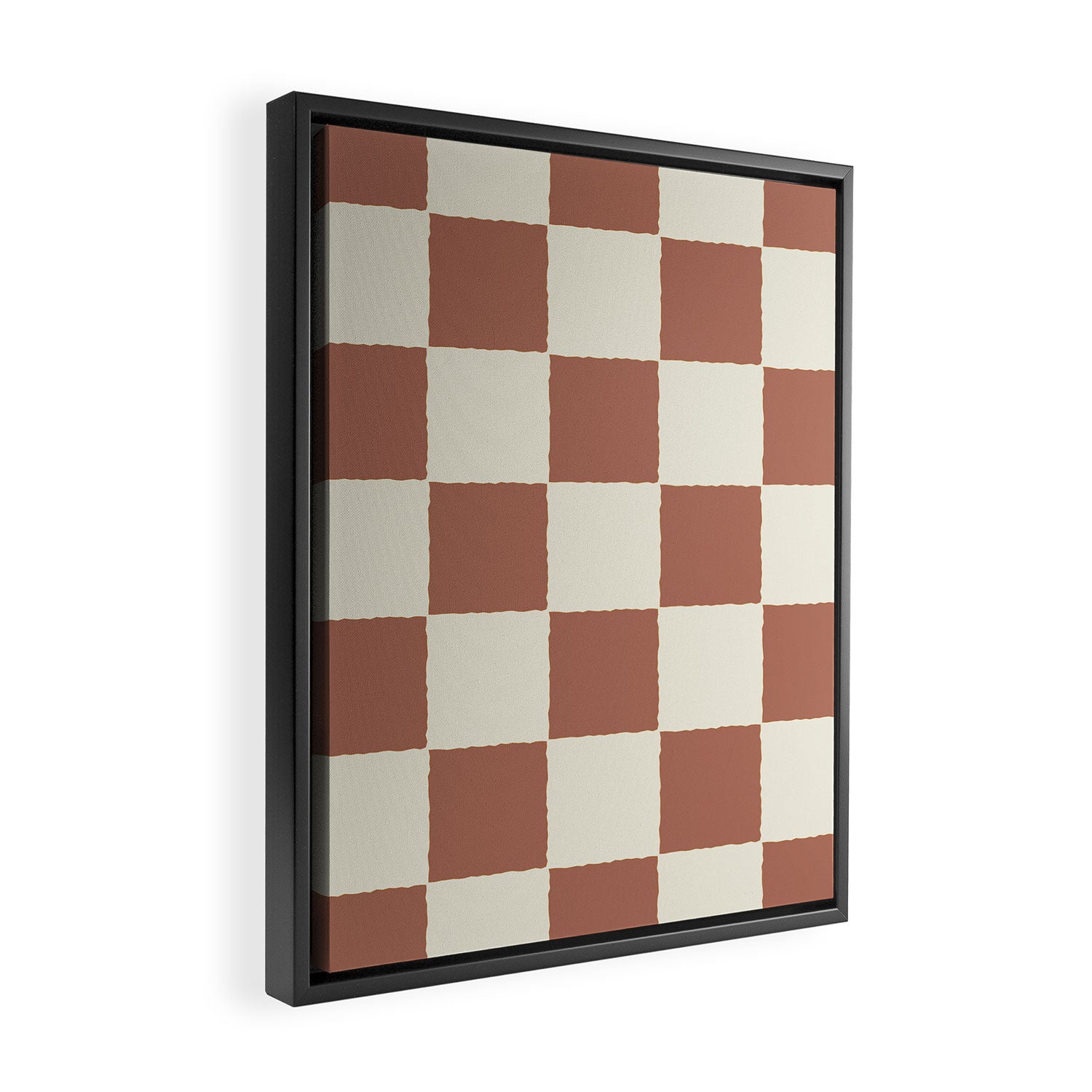 DESERT CHECKER CLAY Framed Canvas Print Gallery Image 2