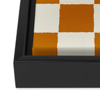 DESERT CHECKER GINGER Framed Canvas Print Gallery Image 3