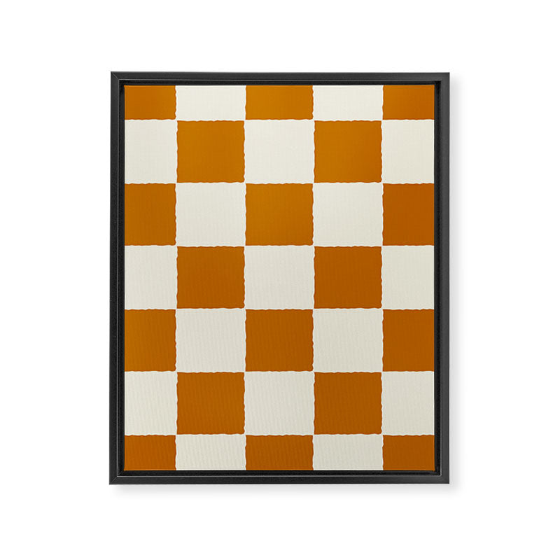 DESERT CHECKER GINGER Framed Canvas Print Gallery Image 8
