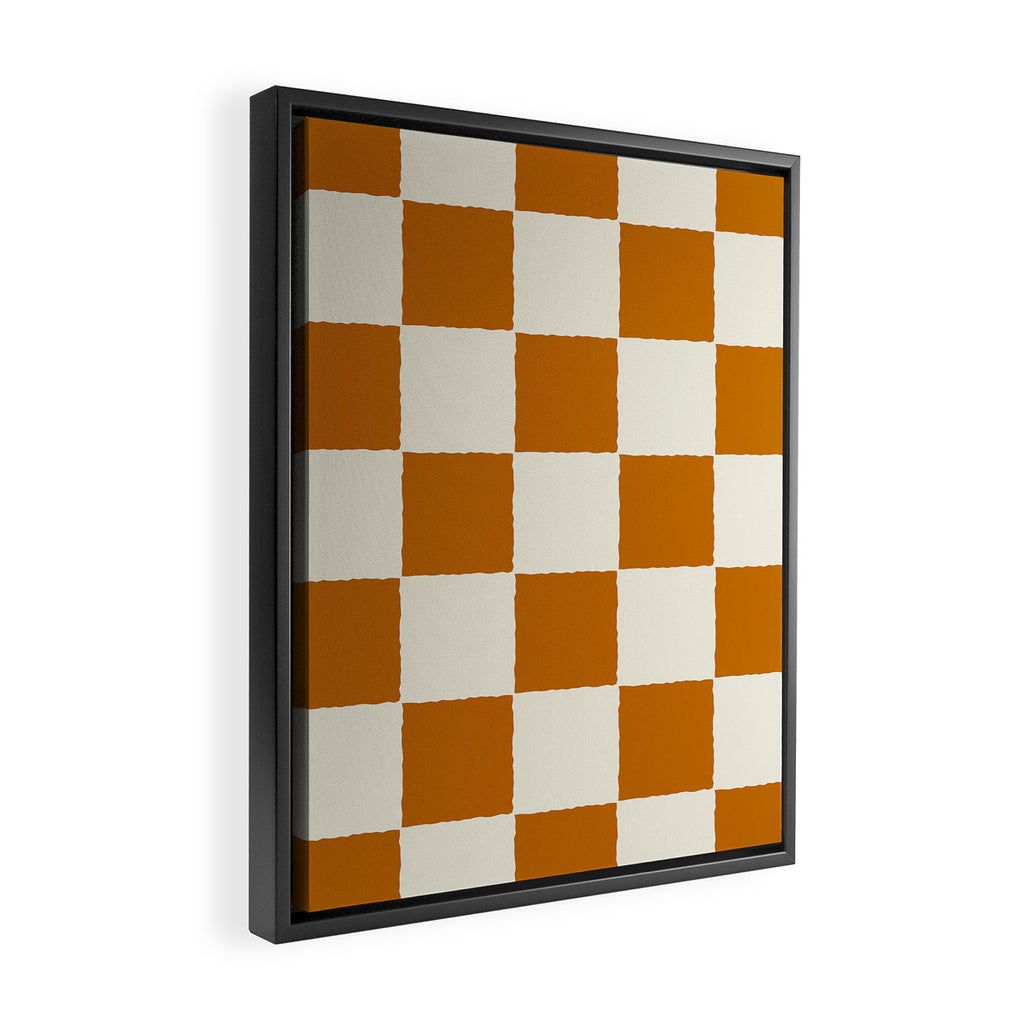 DESERT CHECKER GINGER Framed Canvas Print Gallery Image 2