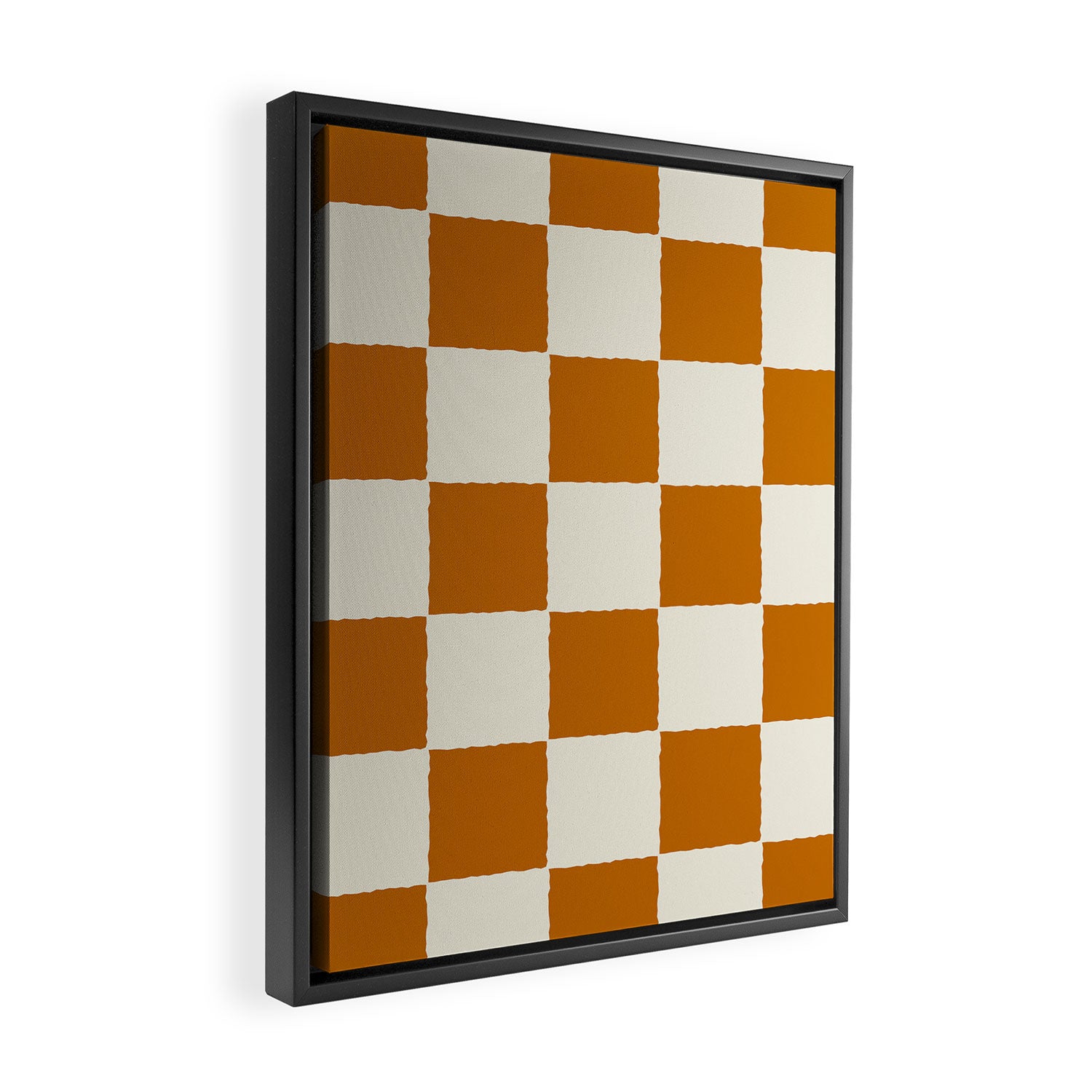 DESERT CHECKER GINGER Framed Canvas Print Gallery Image 2