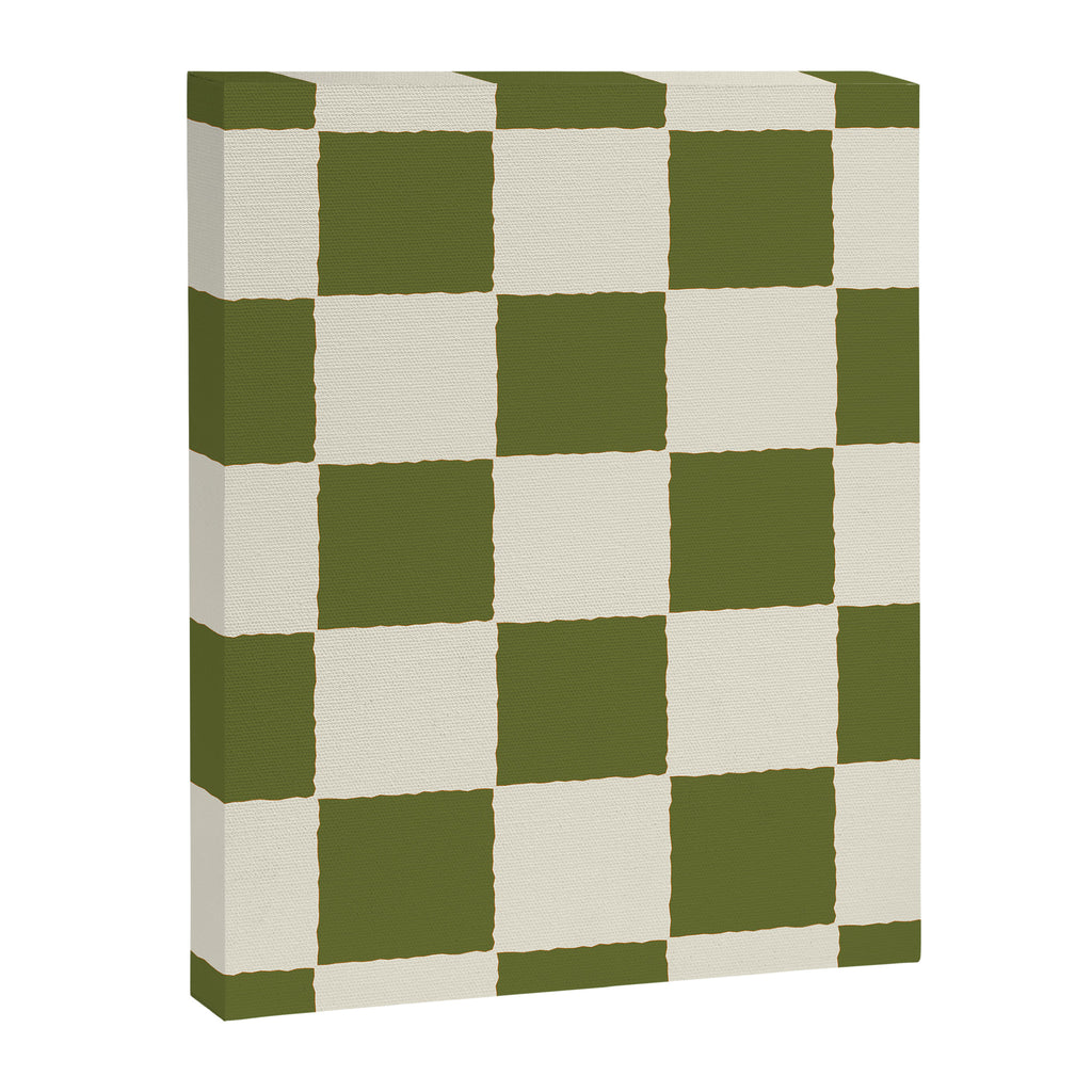 DESERT CHECKER OLIVE Canvas Print Gallery Image 8