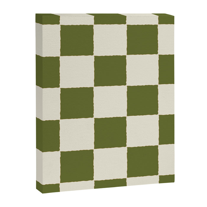 DESERT CHECKER OLIVE Canvas Print Gallery Image 1