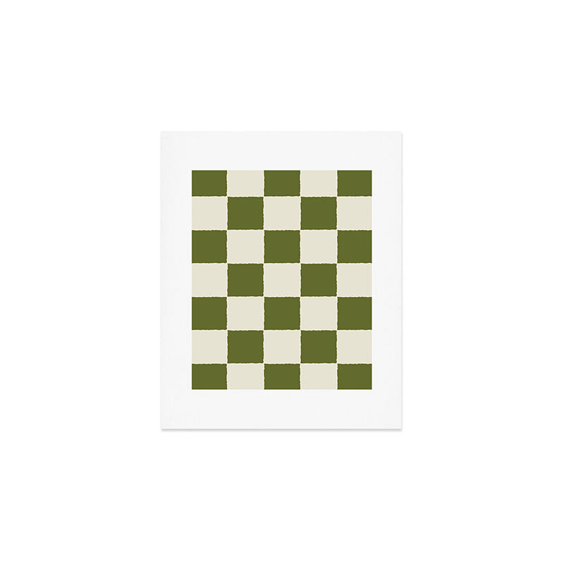 DESERT CHECKER OLIVE Art Print Gallery Image 1