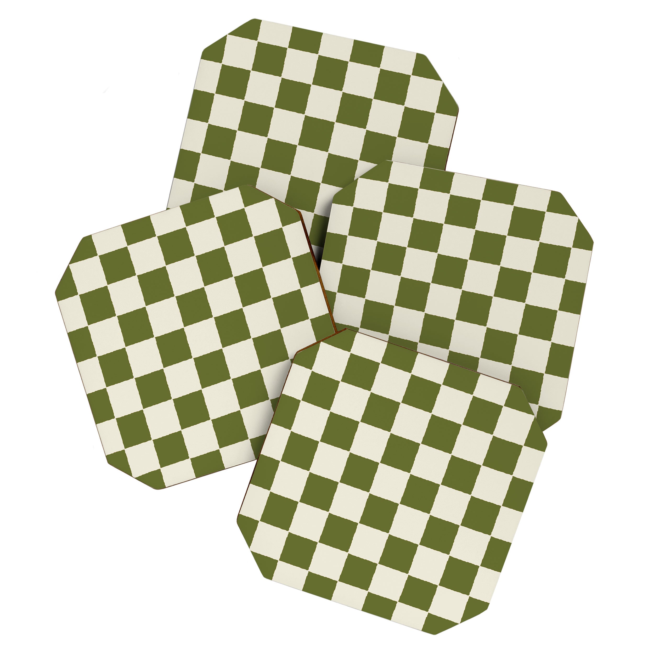 DESERT CHECKER OLIVE Coaster Gallery Image 1
