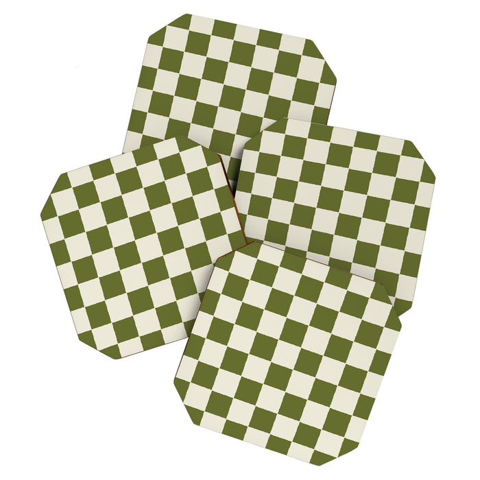 DESERT CHECKER OLIVE Coaster Gallery Image 1