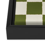 DESERT CHECKER OLIVE Framed Canvas Print Gallery Image 3