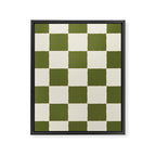 DESERT CHECKER OLIVE Framed Canvas Print Gallery Image 8