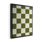 DESERT CHECKER OLIVE Framed Canvas Print Gallery Image 2