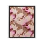 FARM FOLK SWAN Inspired by PANTONE 17 1230 Mocha Mousse Framed Canvas Print Gallery Image 8