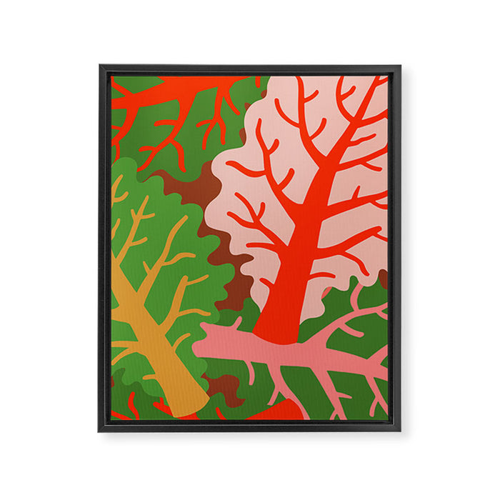 FARMFOLK COLLARD GARDEN Framed Canvas Print Gallery Image 1