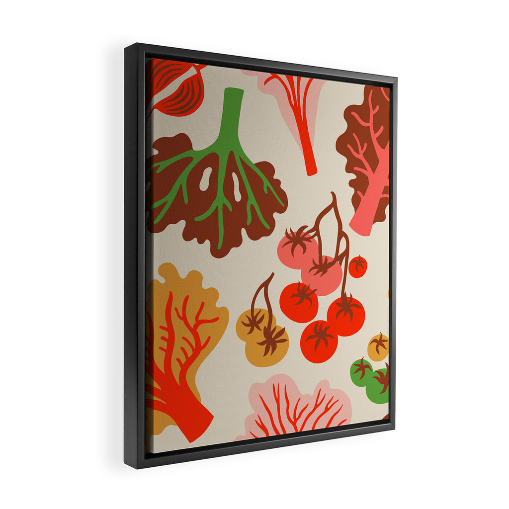 FARMFOLK SALAD Framed Canvas Print Gallery Image 2