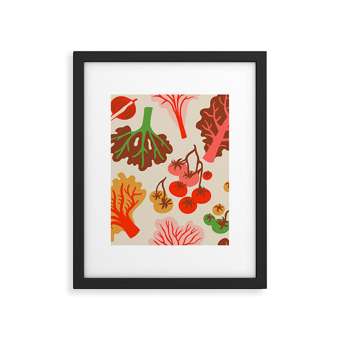 FARMFOLK SALAD Framed Art Print Gallery Image 1