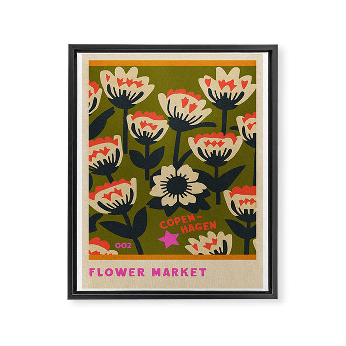 FLOWER MARKET COPENHAGEN Framed Canvas Print Gallery Image 1