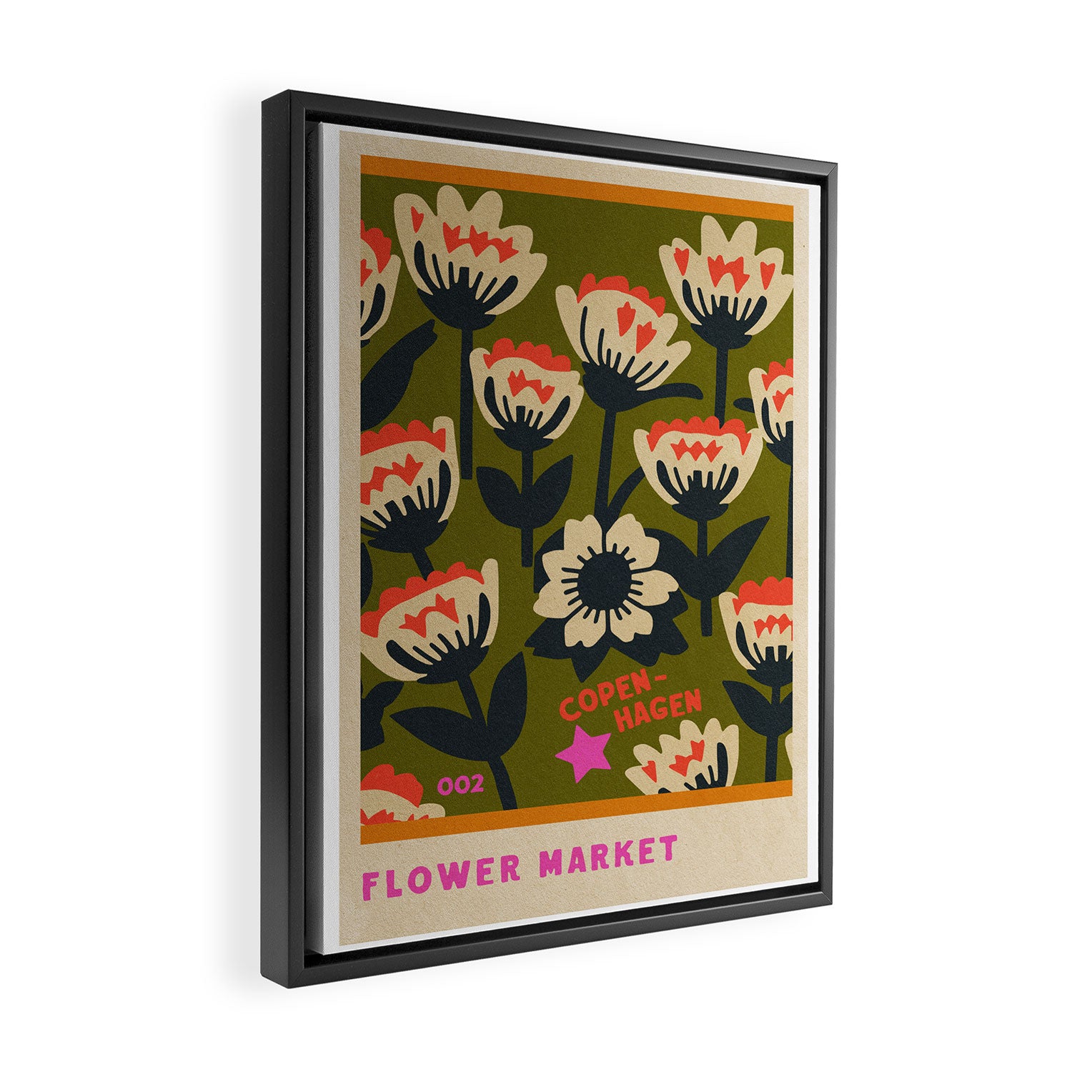 FLOWER MARKET COPENHAGEN Framed Canvas Print Gallery Image 2