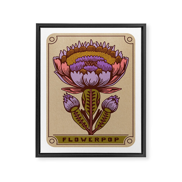 FLOWERPOP Framed Canvas Print Gallery Image 1
