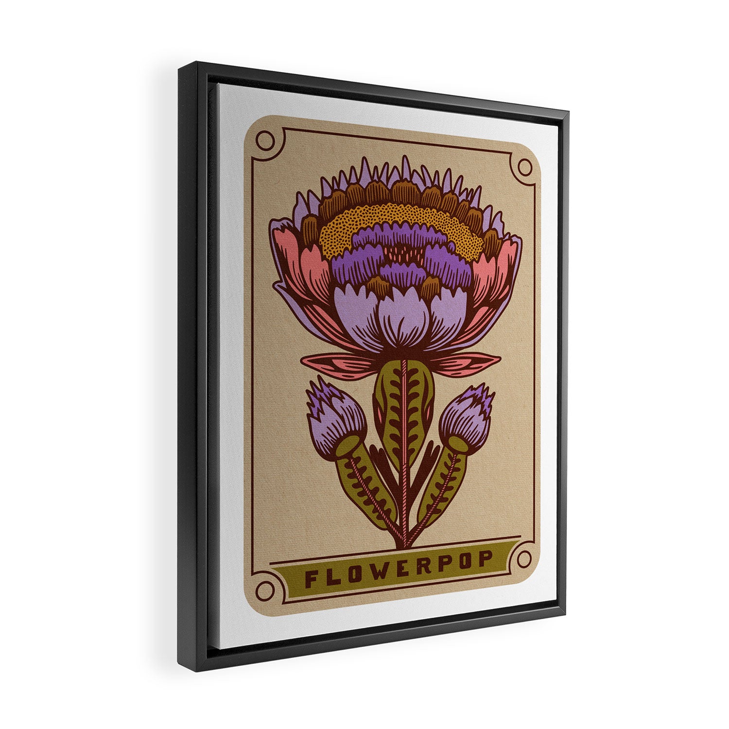 FLOWERPOP Framed Canvas Print Gallery Image 2