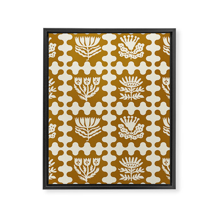 FOLKFLOWER MARIGOLD Framed Canvas Print Gallery Image 1