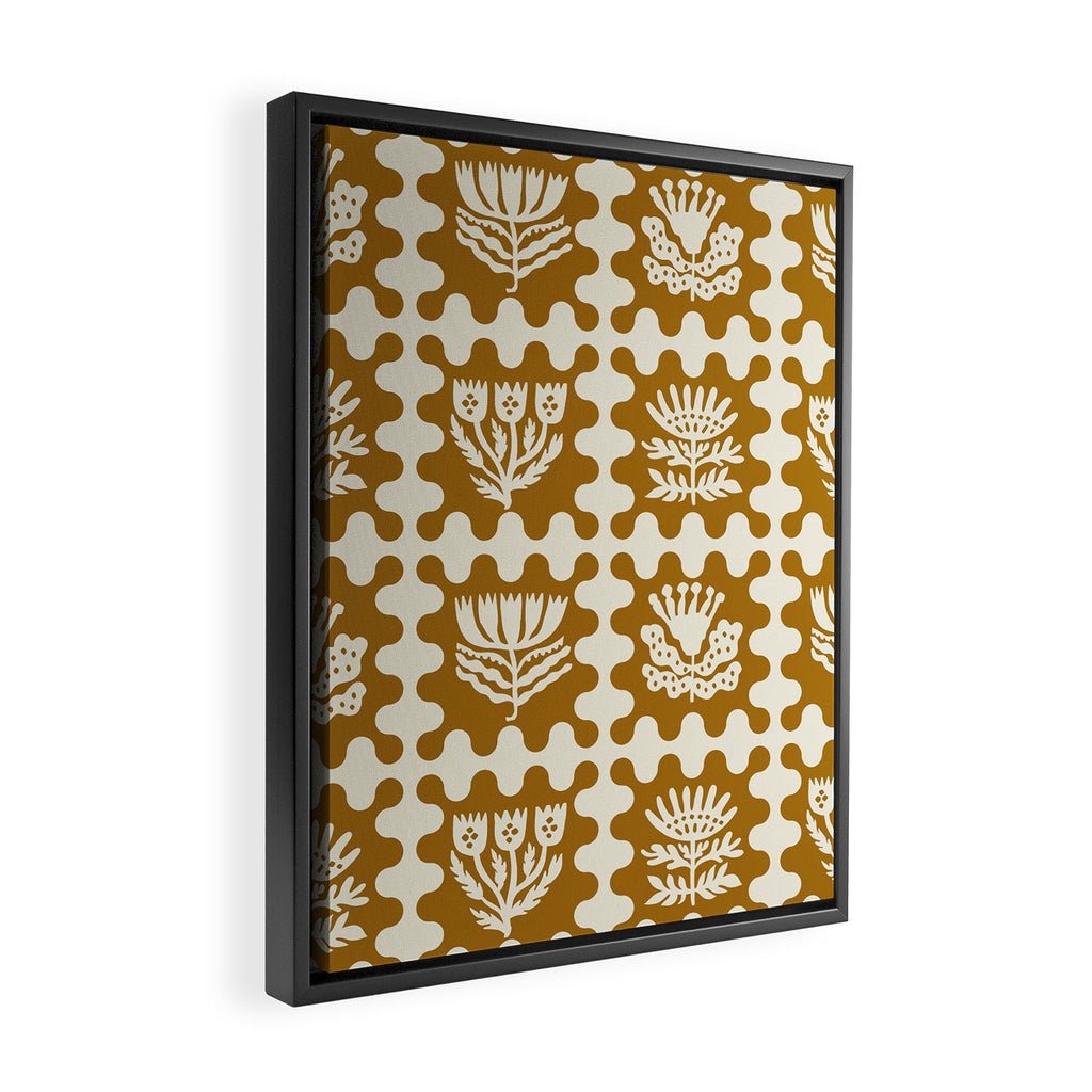 FOLKFLOWER MARIGOLD Framed Canvas Print Gallery Image 2