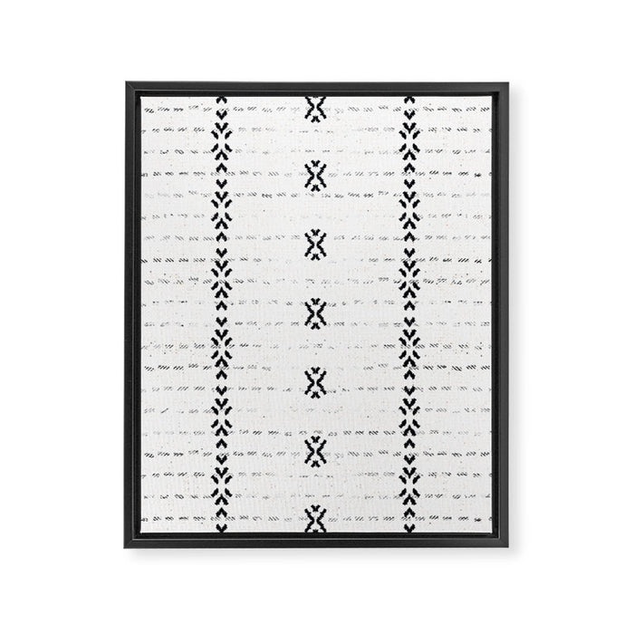 FRENCH LINEN STRIPE Framed Canvas Print Gallery Image 1