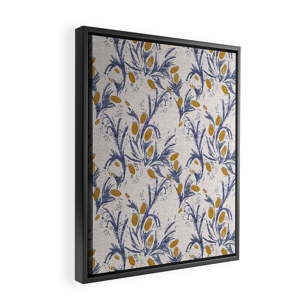 FRENCH LINEN THISTLE Framed Canvas Print Gallery Image 2