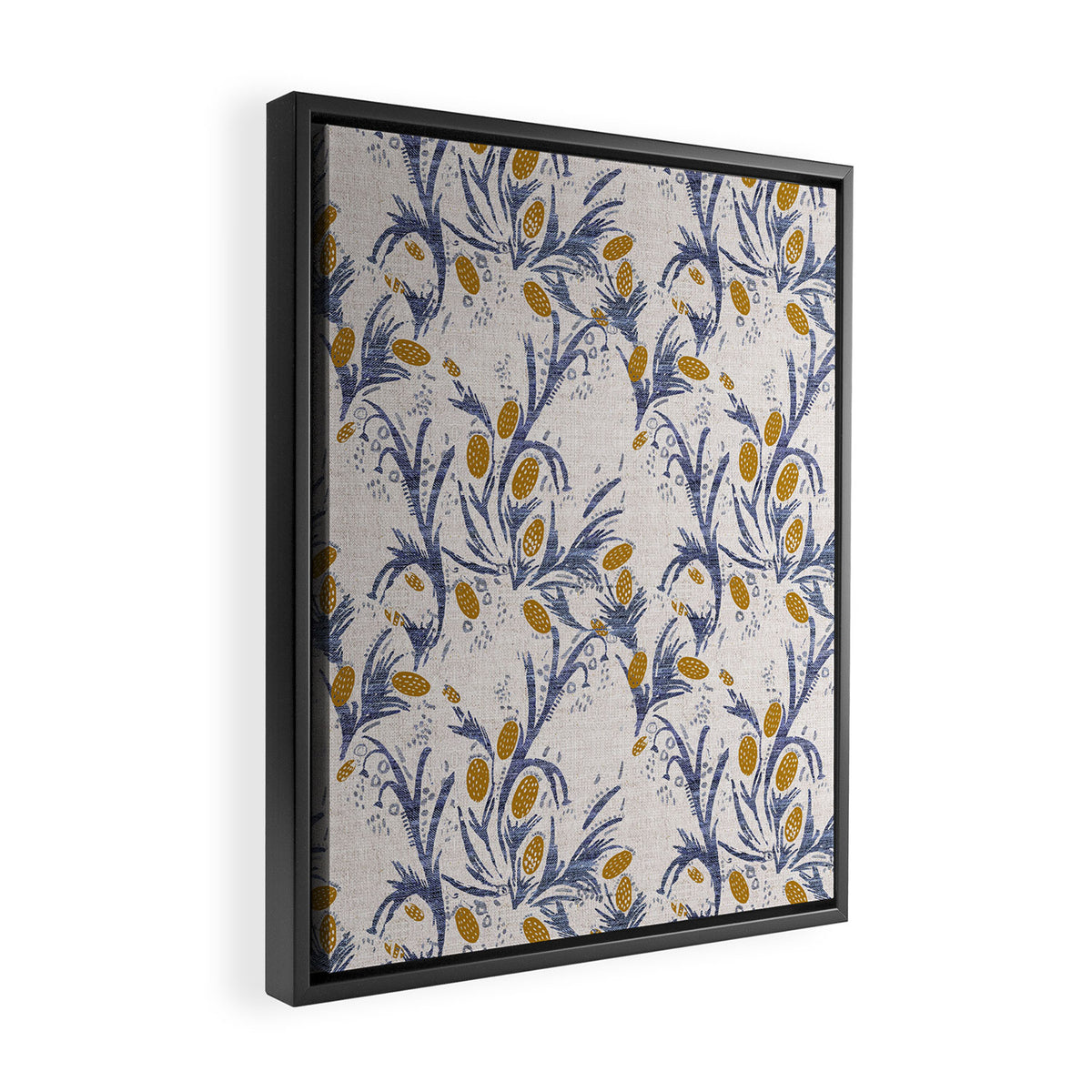 FRENCH LINEN THISTLE Framed Canvas Print Gallery Image 2