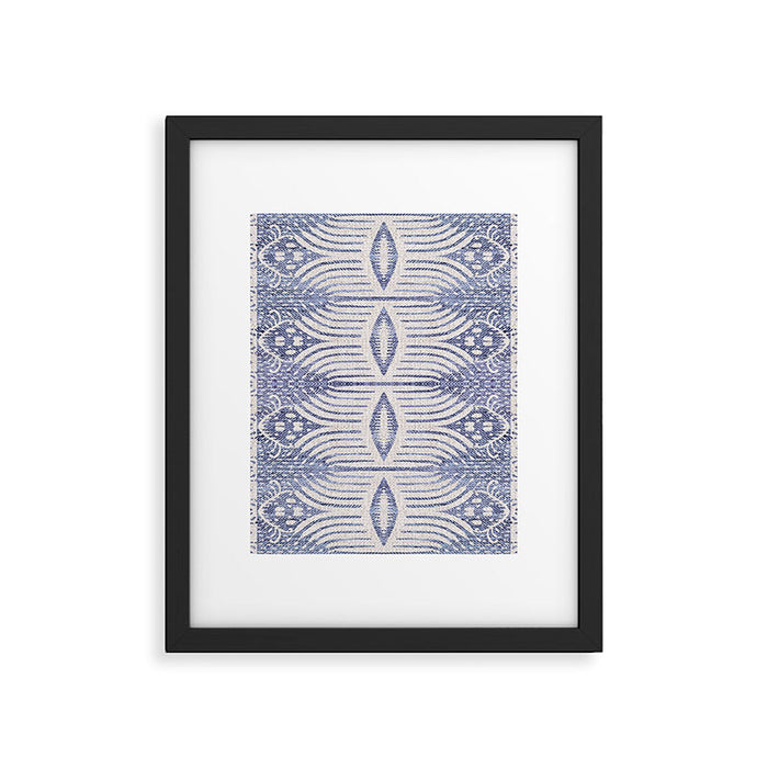 FRENCH LINEN TRIBAL IKAT Framed Art Print Gallery Image 1