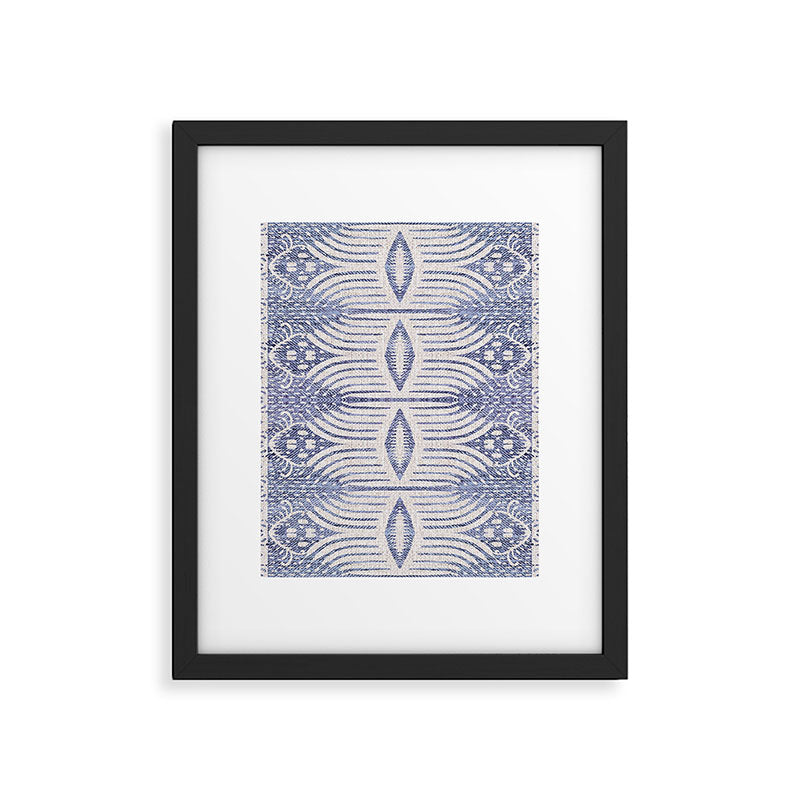 FRENCH LINEN TRIBAL IKAT Framed Art Print Gallery Image 4