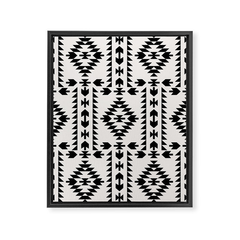 GEO PANEL WHITE Framed Canvas Print Gallery Image 8