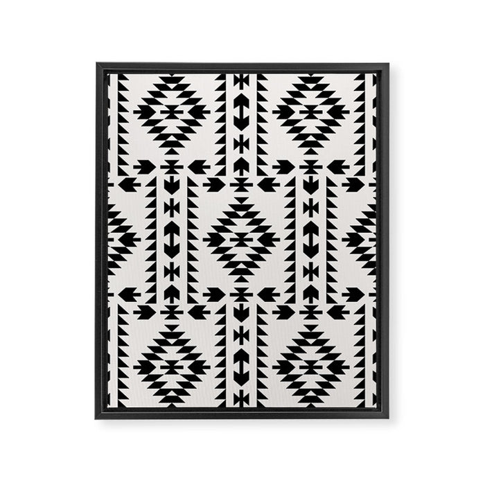 GEO PANEL WHITE Framed Canvas Print Gallery Image 1