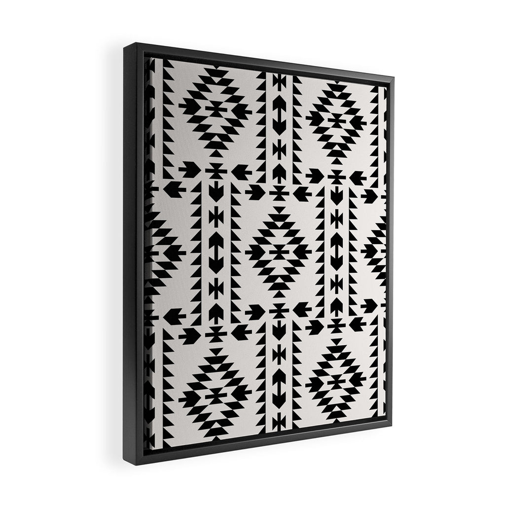 GEO PANEL WHITE Framed Canvas Print Gallery Image 2