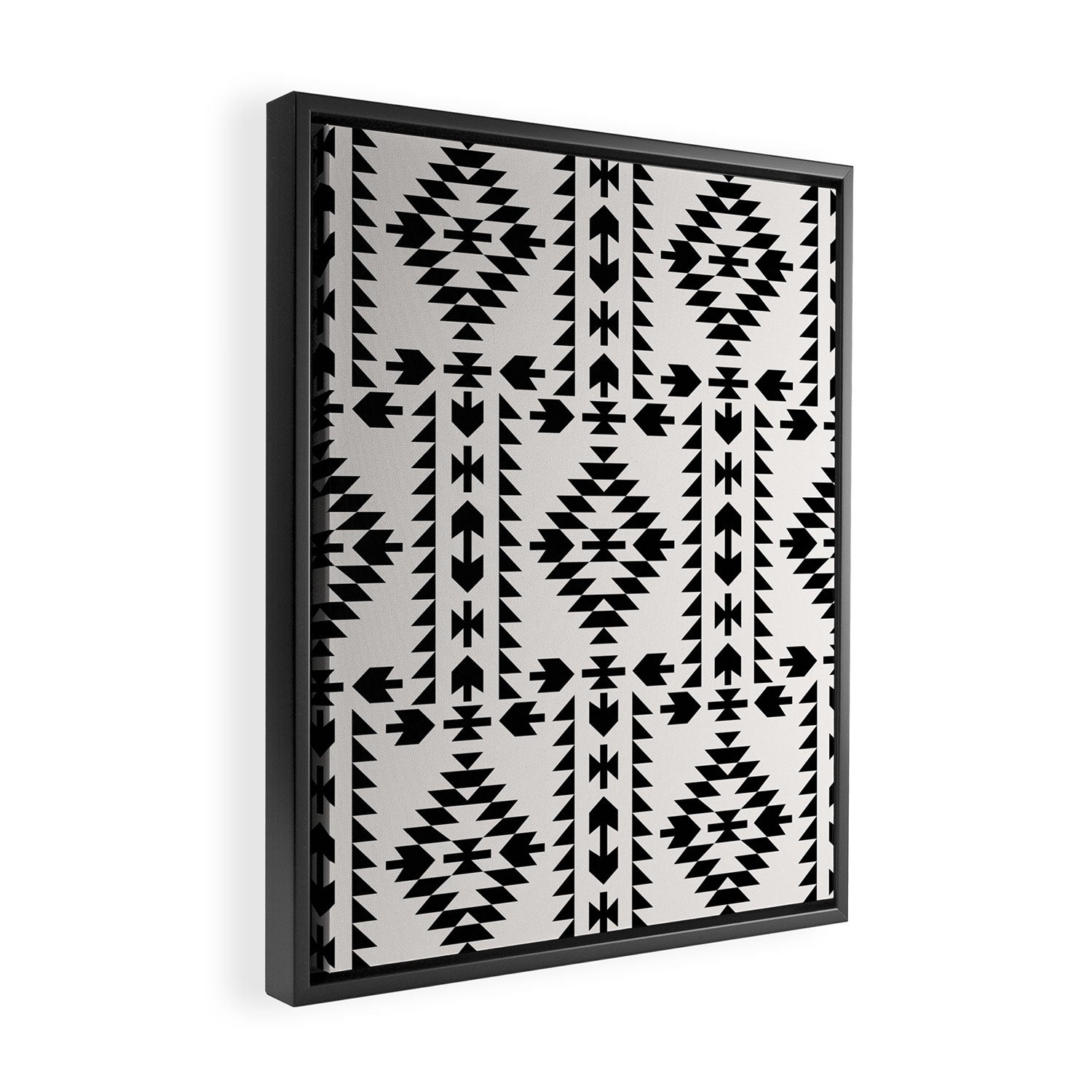 GEO PANEL WHITE Framed Canvas Print Gallery Image 2