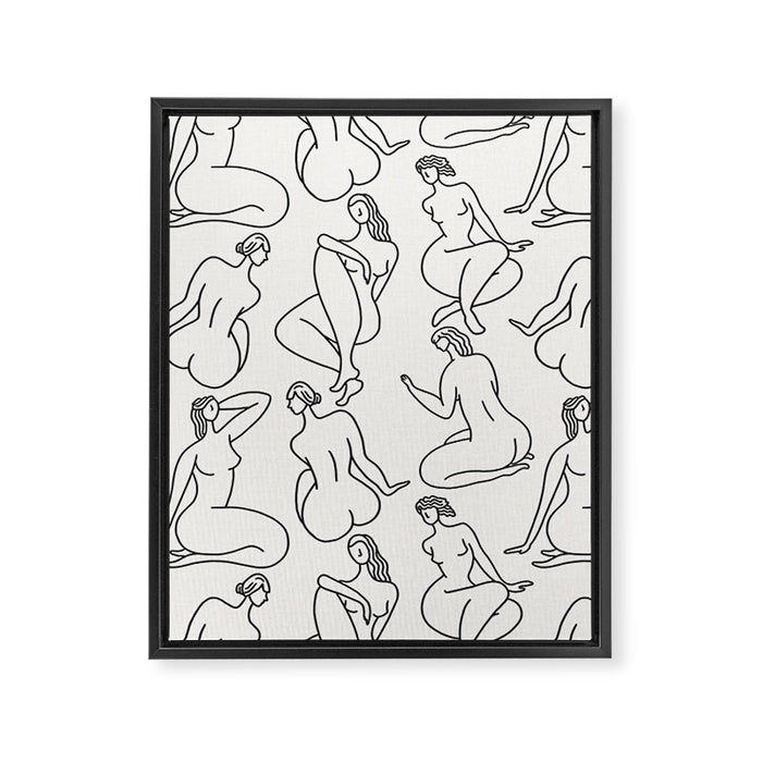 HERA LIGHT LINEN Framed Canvas Print Gallery Image 1