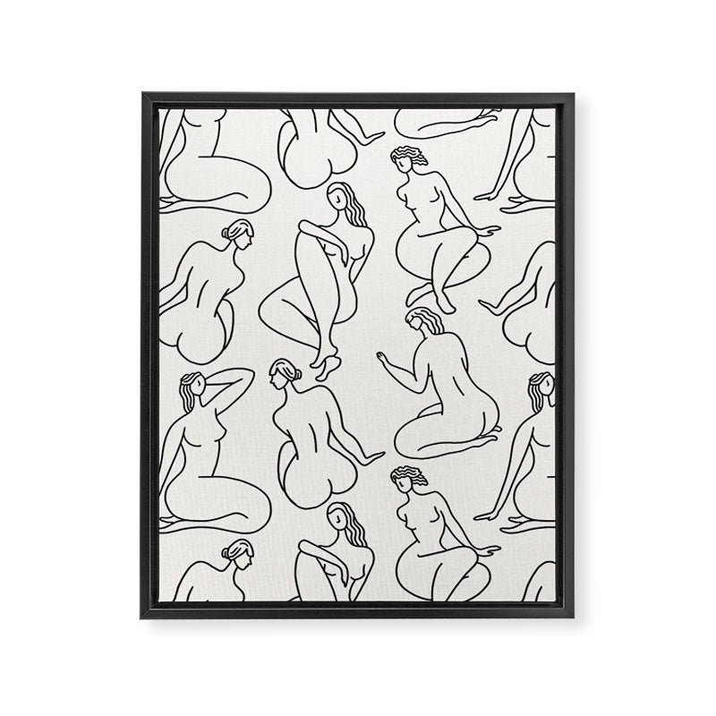 HERA LIGHT LINEN Framed Canvas Print Gallery Image 8