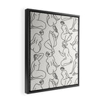 HERA LIGHT LINEN Framed Canvas Print Gallery Image 2