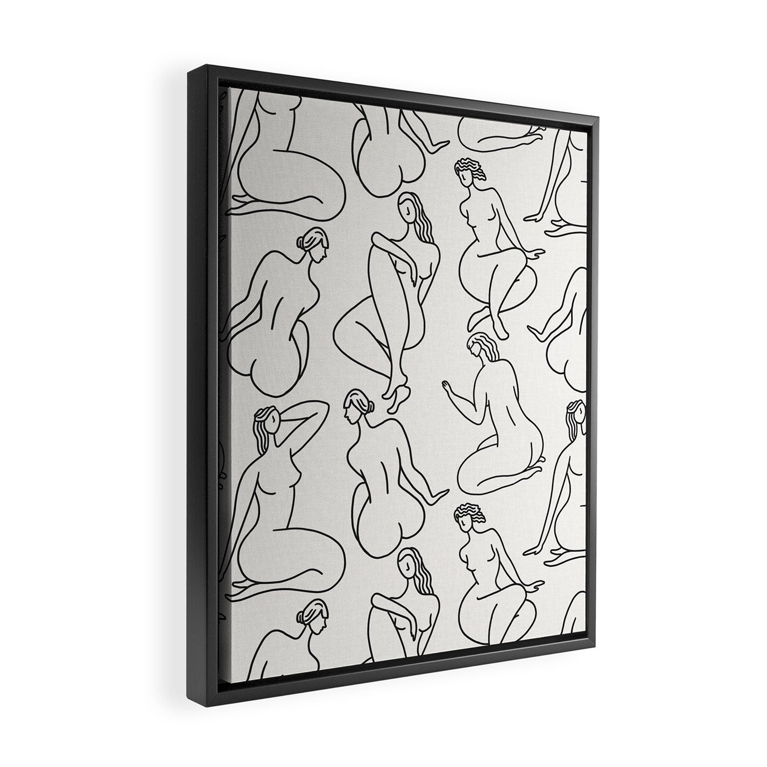 HERA LIGHT LINEN Framed Canvas Print Gallery Image 2