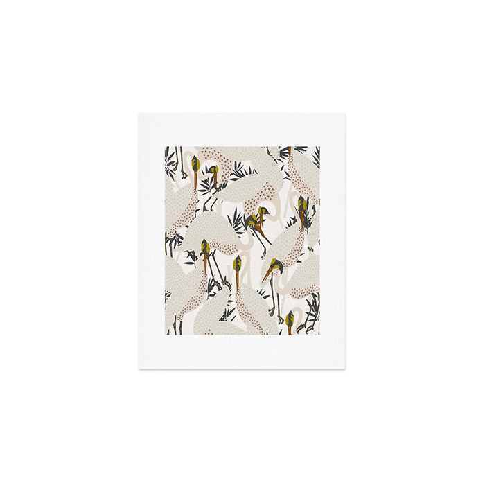 HERON WHITE Art Print Gallery Image 1