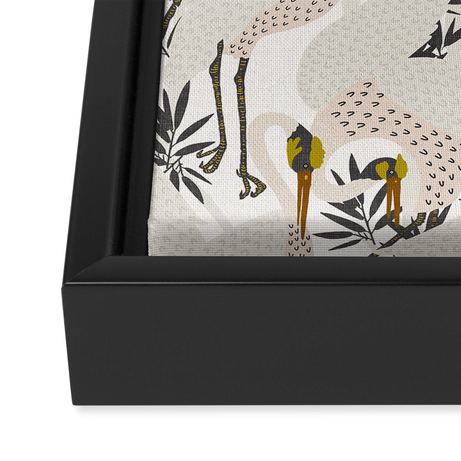 HERON WHITE Framed Canvas Print Gallery Image 3