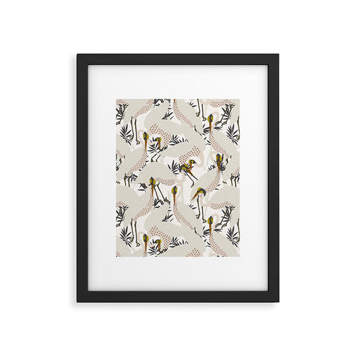 HERON WHITE Framed Art Print Gallery Image 1