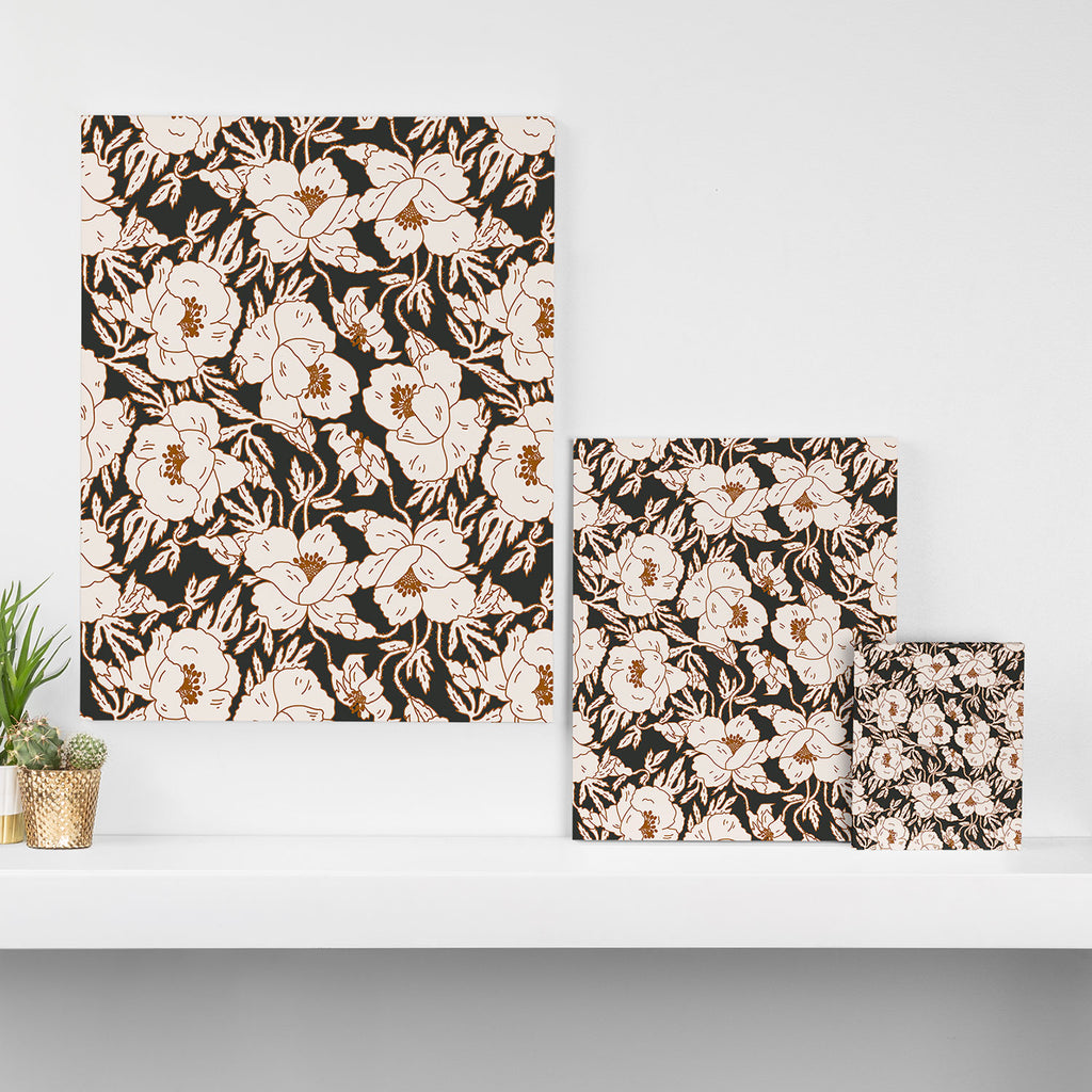 INDRA POPPY DARK Canvas Print Gallery Image 3